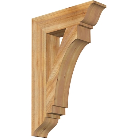Ekena Millwork Imperial Traditional Rough Sawn Bracket, Western Red Cedar, 6"W x 24"D x 36"H BKT06X24X36IMP01RWR